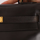 Hermès 1979 Chocolate Box Retourne Kelly 32 with Strap - FashioNica