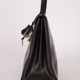 Hermès 1979 Chocolate Box Retourne Kelly 32 with Strap - FashioNica