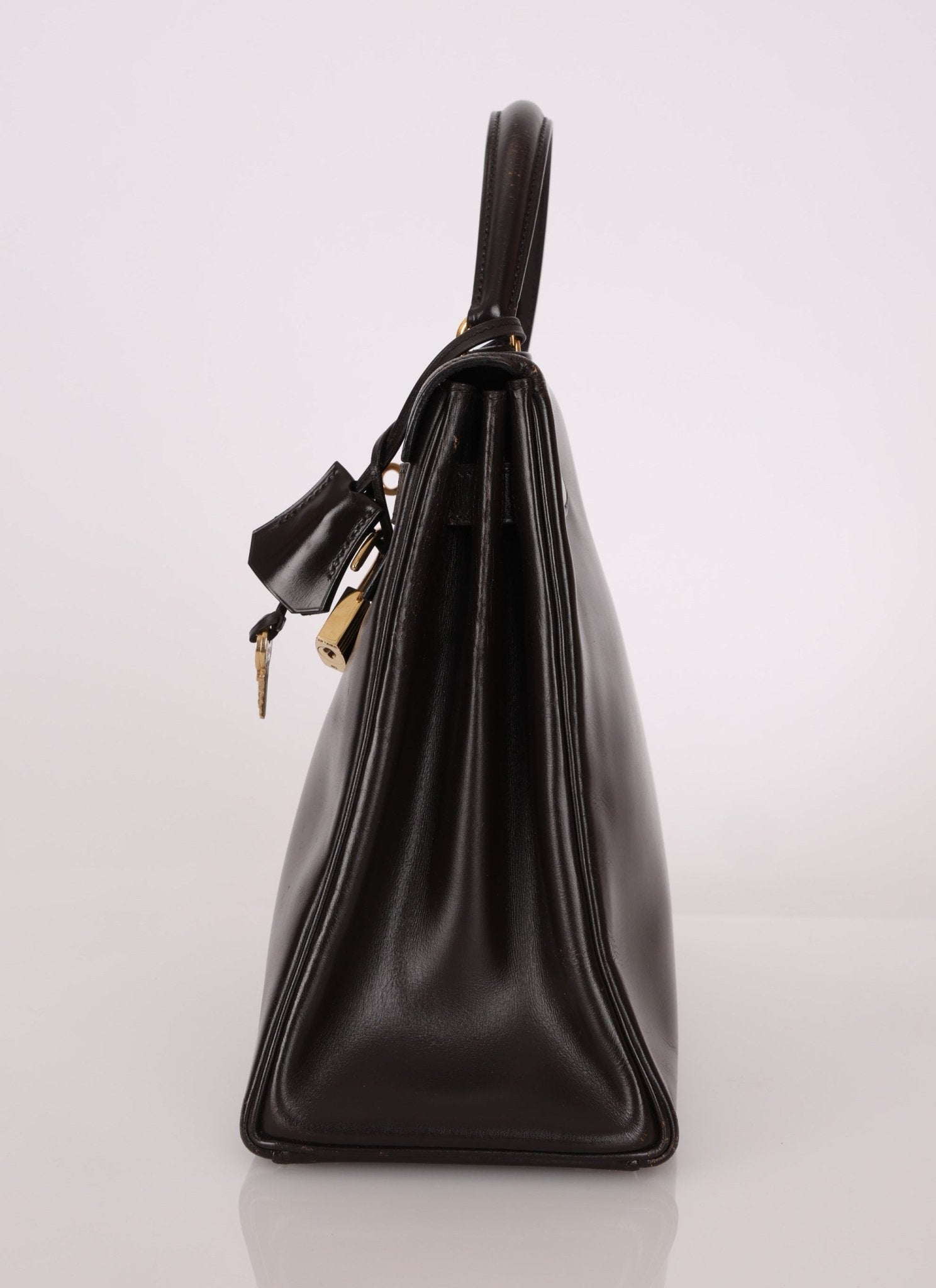 Hermès 1979 Chocolate Box Retourne Kelly 32 with Strap - FashioNica