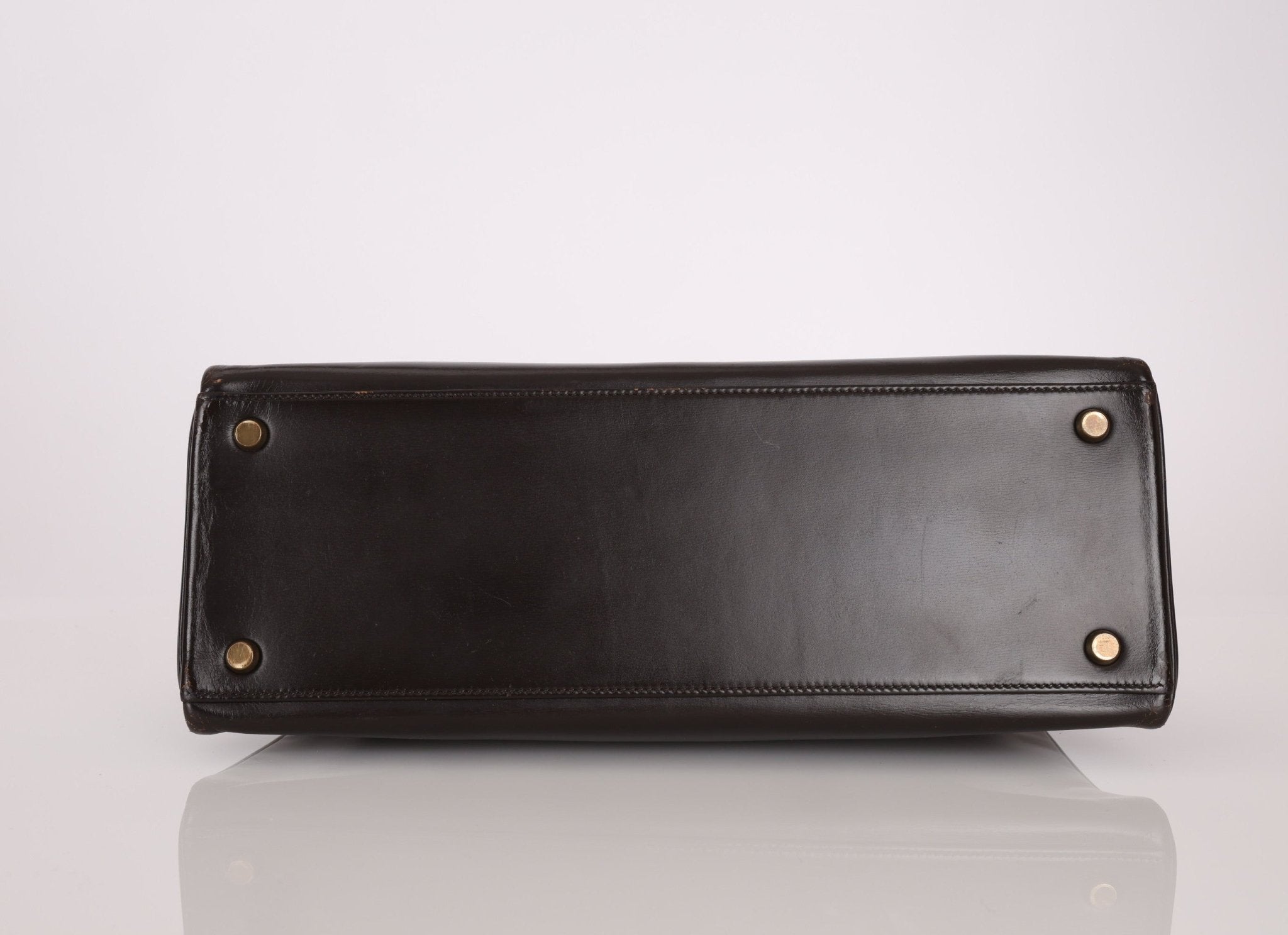 Hermès 1979 Chocolate Box Retourne Kelly 32 with Strap - FashioNica