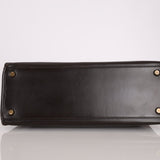 Hermès 1979 Chocolate Box Retourne Kelly 32 with Strap - FashioNica