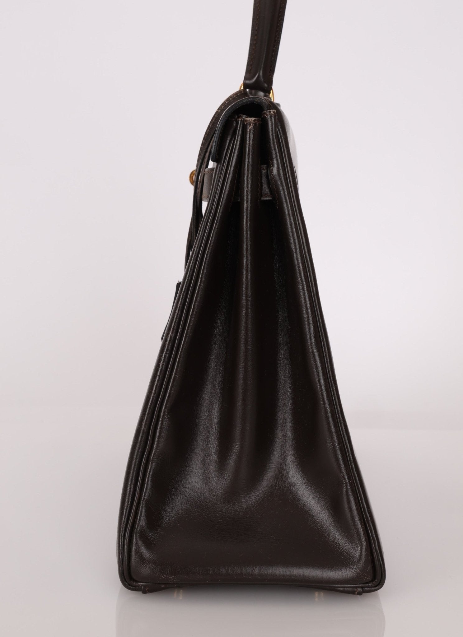 Hermès 1991 Chocolate Box Kelly 35 GHW - FashioNica