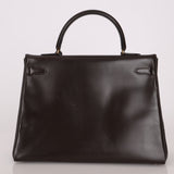 Hermès 1991 Chocolate Box Kelly 35 GHW - FashioNica