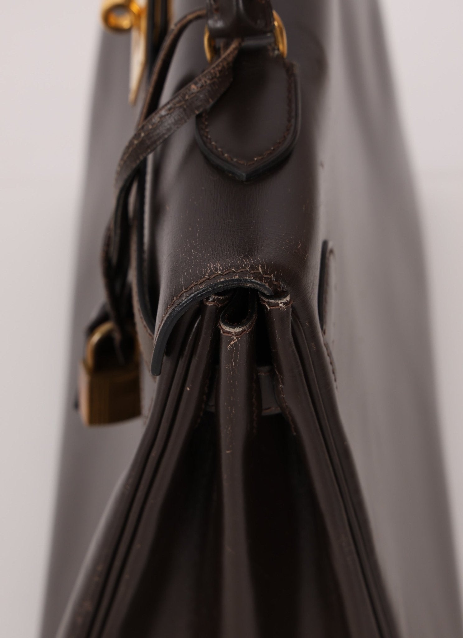 Hermès 1991 Chocolate Box Kelly 35 GHW - FashioNica