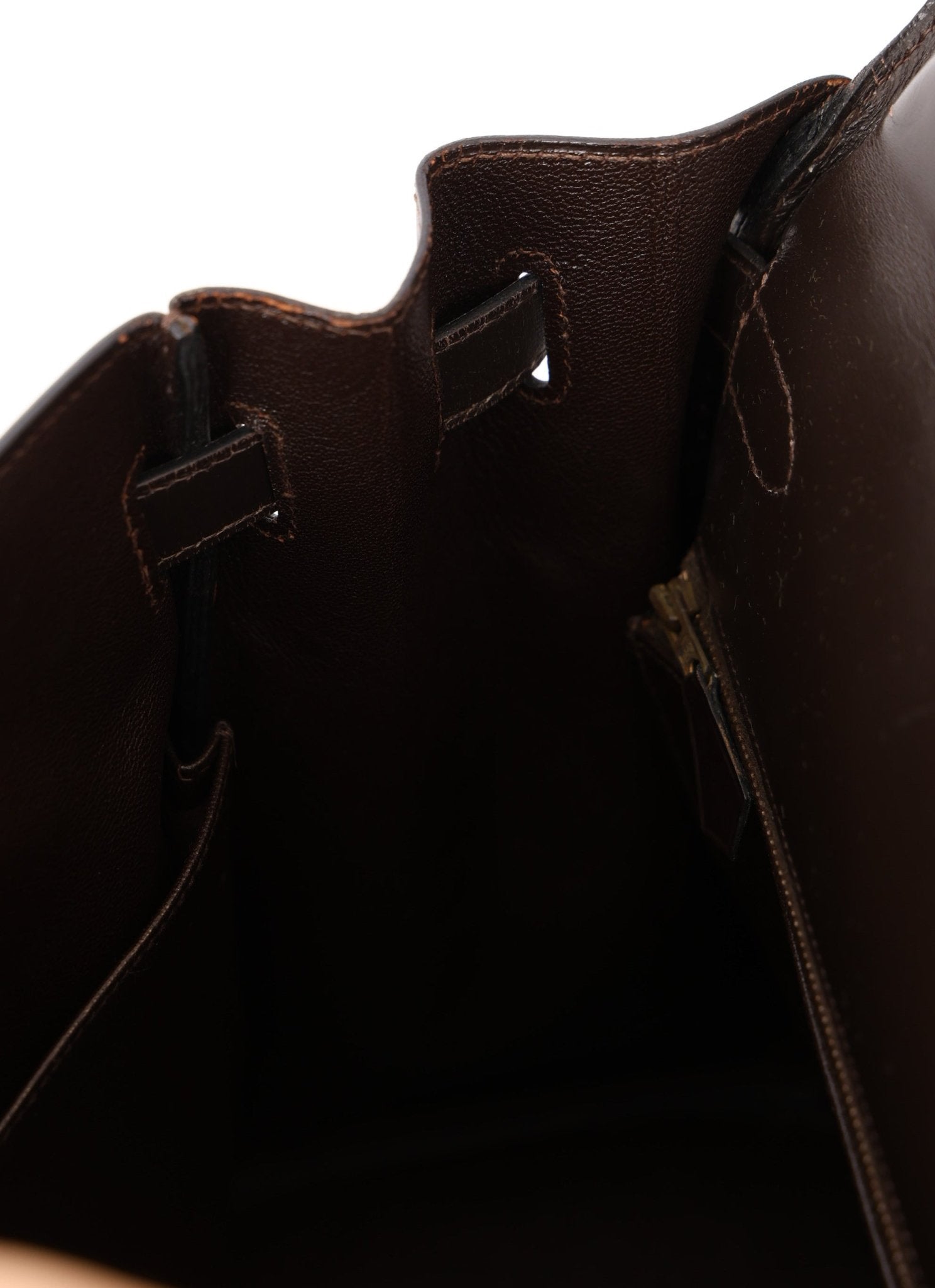 Hermès 1991 Chocolate Box Kelly 35 GHW - FashioNica