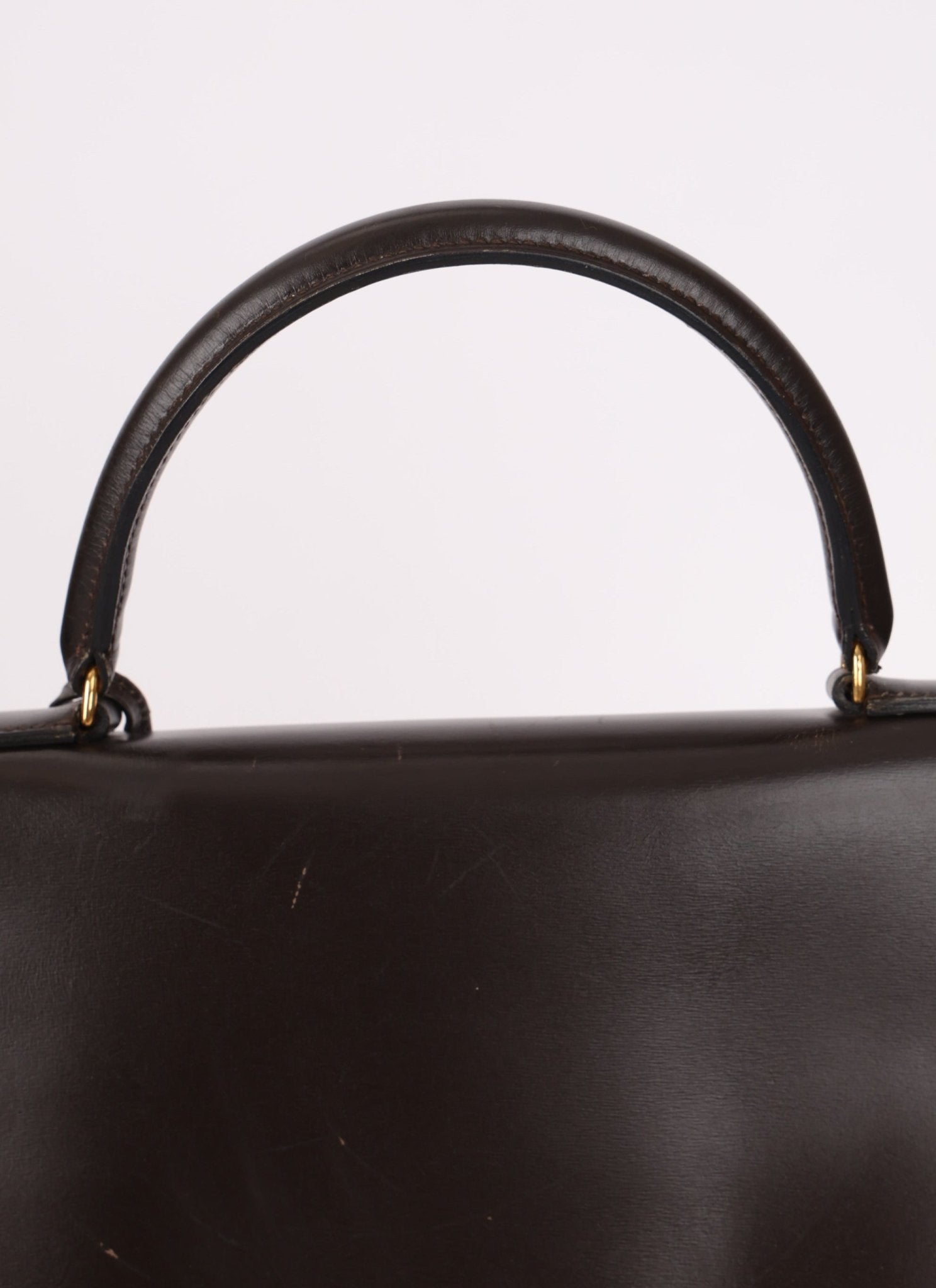 Hermès 1991 Chocolate Box Kelly 35 GHW - FashioNica