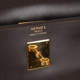 Hermès 1991 Chocolate Box Kelly 35 GHW - FashioNica