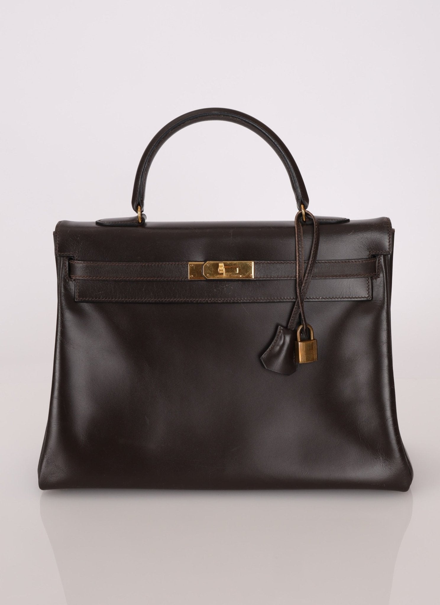 Hermès 1991 Chocolate Box Kelly 35 GHW - FashioNica