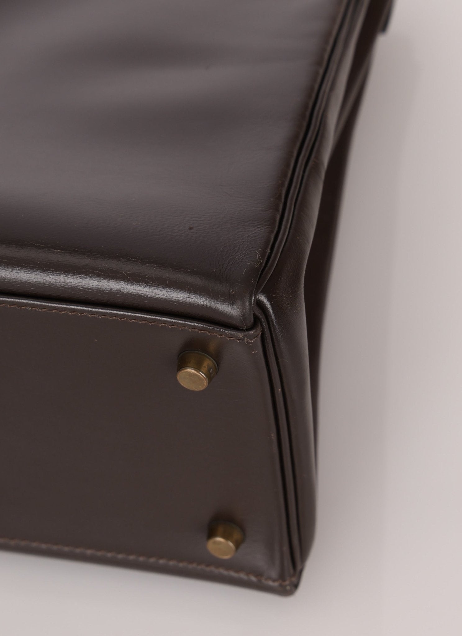 Hermès 1991 Chocolate Box Kelly 35 GHW - FashioNica