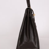 Hermès 1991 Chocolate Box Kelly 35 GHW - FashioNica