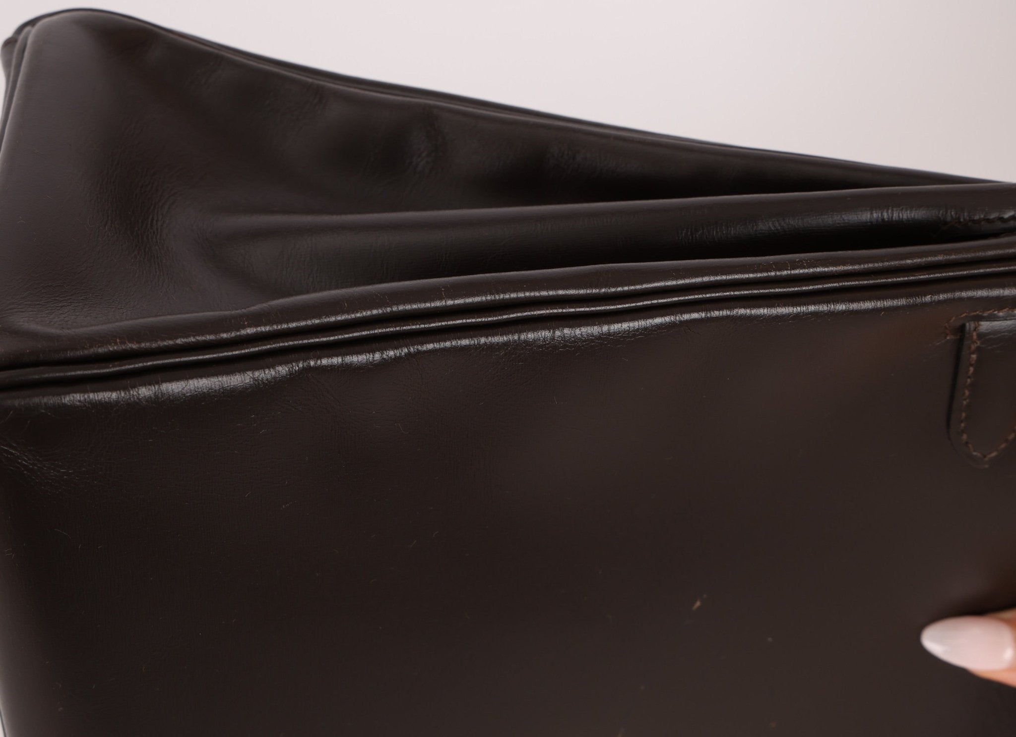 Hermès 1991 Chocolate Box Kelly 35 GHW - FashioNica