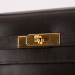 Hermès 1991 Chocolate Box Kelly 35 GHW - FashioNica