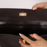 Hermès 1991 Chocolate Box Kelly 35 GHW - FashioNica