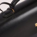 Hermès 2000 Noir Box Kelly Dépêches 38 GHW - FashioNica
