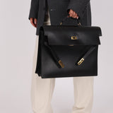 Hermès 2000 Noir Box Kelly Dépêches 38 GHW - FashioNica