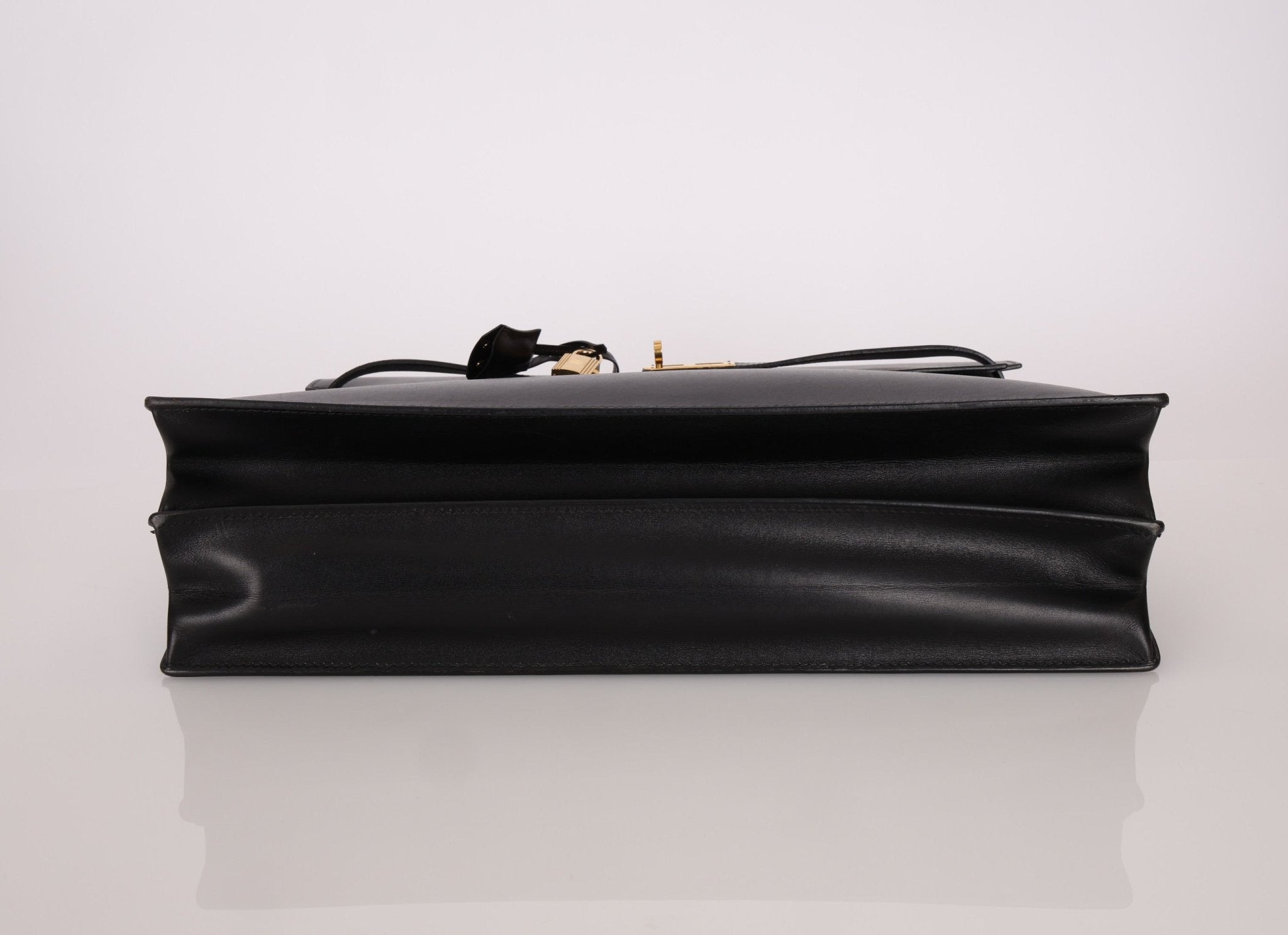 Hermès 2000 Noir Box Kelly Dépêches 38 GHW - FashioNica