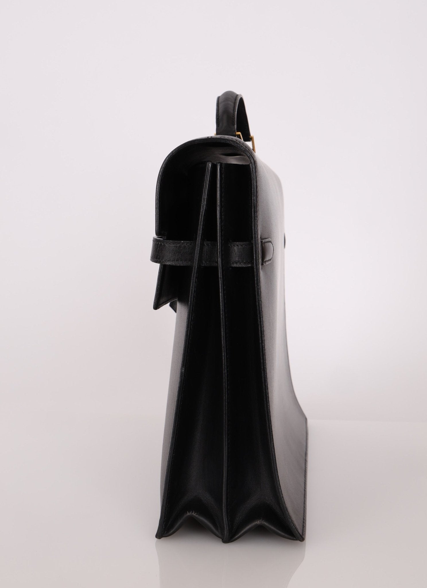 Hermès 2000 Noir Box Kelly Dépêches 38 GHW - FashioNica