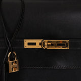 Hermès 2000 Noir Box Kelly Dépêches 38 GHW - FashioNica