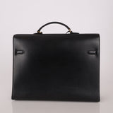 Hermès 2000 Noir Box Kelly Dépêches 38 GHW - FashioNica