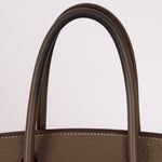 Hermès 2008 Etoupe Clemence Retourne Birkin 35 - FashioNica