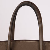 Hermès 2008 Etoupe Clemence Retourne Birkin 35 - FashioNica