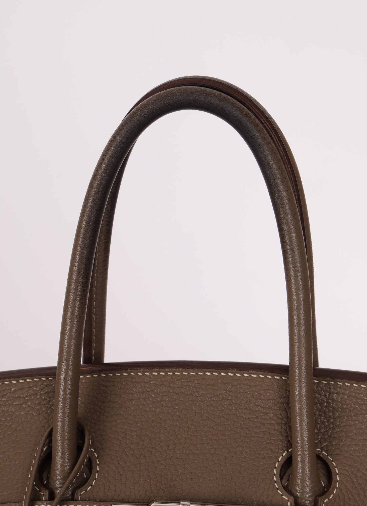 Hermès 2008 Etoupe Clemence Retourne Birkin 35 - FashioNica