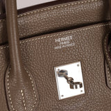 Hermès 2008 Etoupe Clemence Retourne Birkin 35 - FashioNica