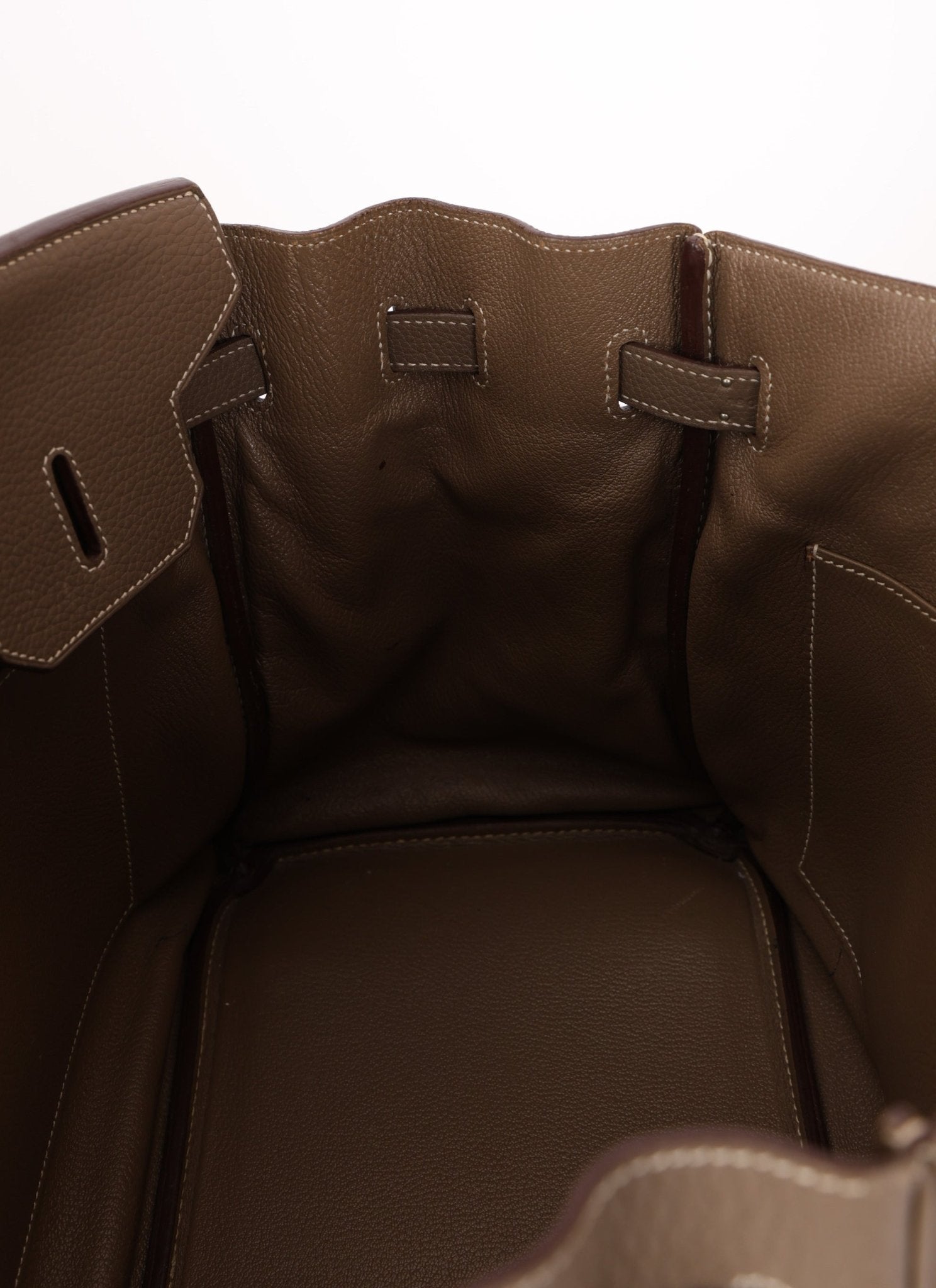 Hermès 2008 Etoupe Clemence Retourne Birkin 35 - FashioNica