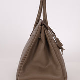 Hermès 2008 Etoupe Clemence Retourne Birkin 35 - FashioNica