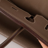 Hermès 2008 Etoupe Clemence Retourne Birkin 35 - FashioNica