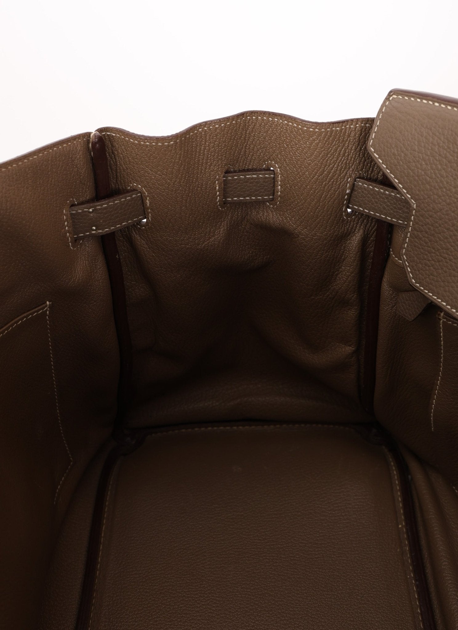 Hermès 2008 Etoupe Clemence Retourne Birkin 35 - FashioNica