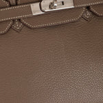 Hermès 2008 Etoupe Clemence Retourne Birkin 35 - FashioNica