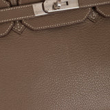 Hermès 2008 Etoupe Clemence Retourne Birkin 35 - FashioNica