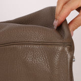 Hermès 2008 Etoupe Clemence Retourne Birkin 35 - FashioNica