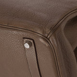 Hermès 2008 Etoupe Clemence Retourne Birkin 35 - FashioNica