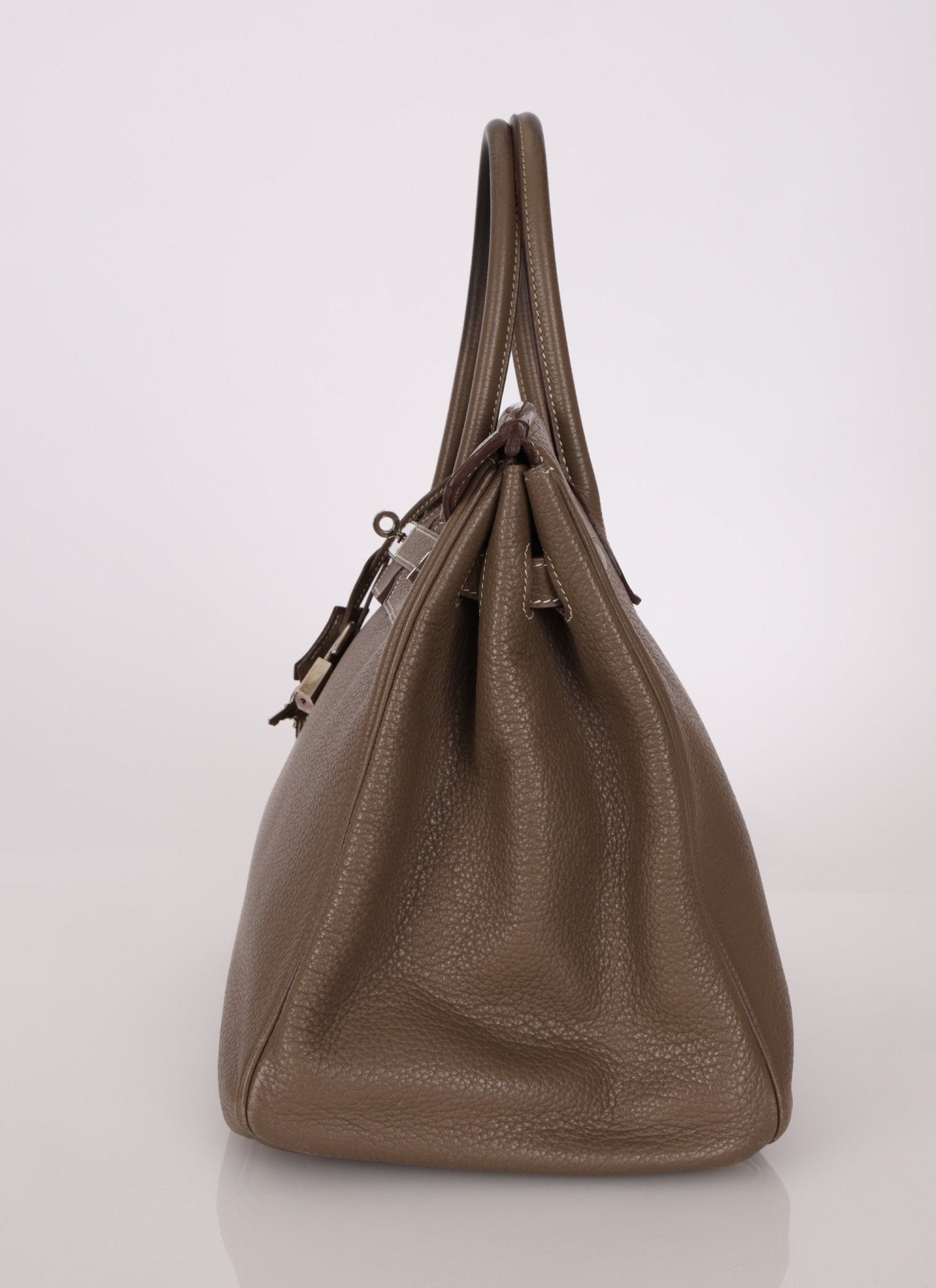 Hermès 2008 Etoupe Clemence Retourne Birkin 35 - FashioNica