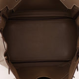 Hermès 2008 Etoupe Clemence Retourne Birkin 35 - FashioNica