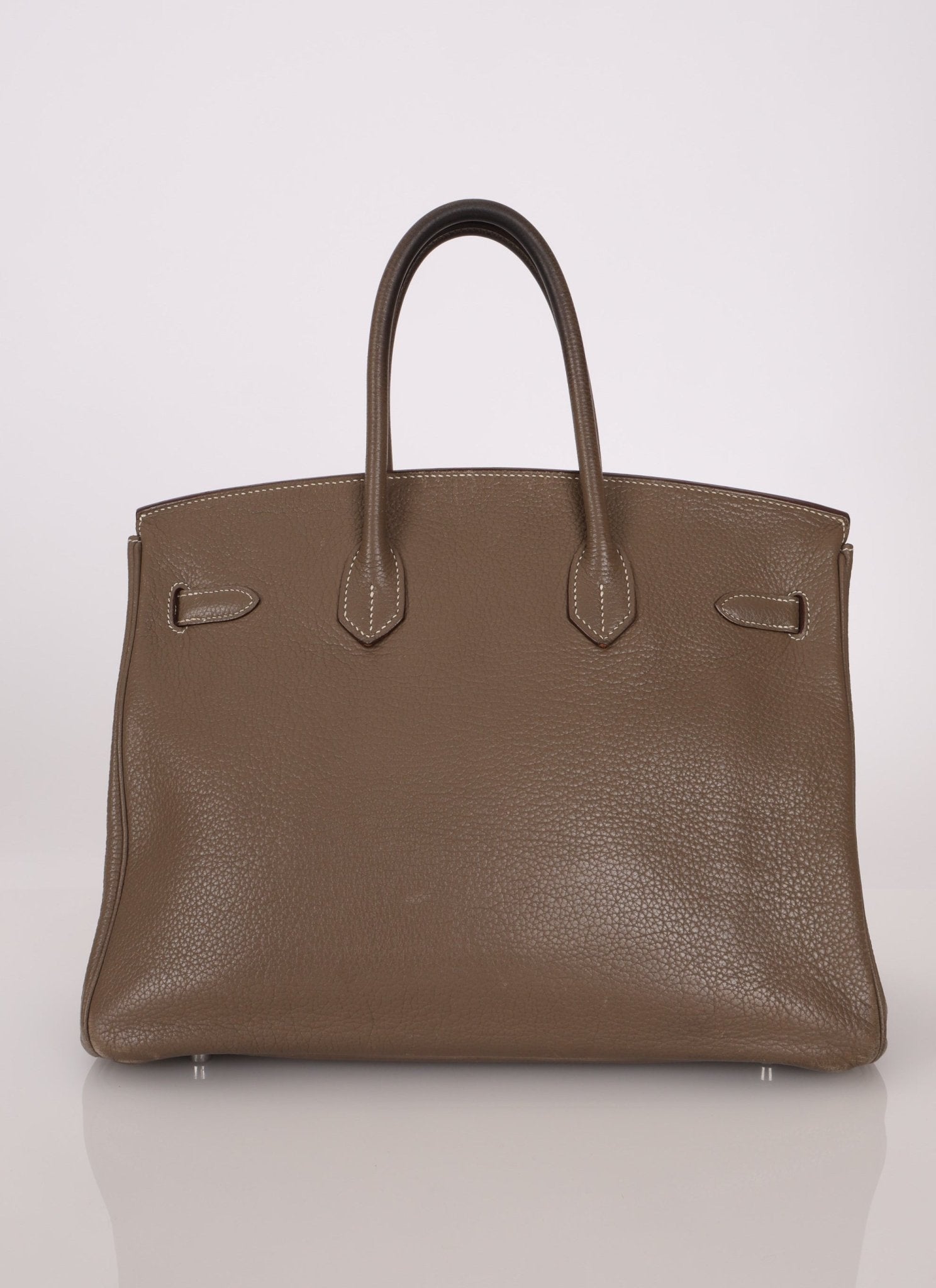Hermès 2008 Etoupe Clemence Retourne Birkin 35 - FashioNica