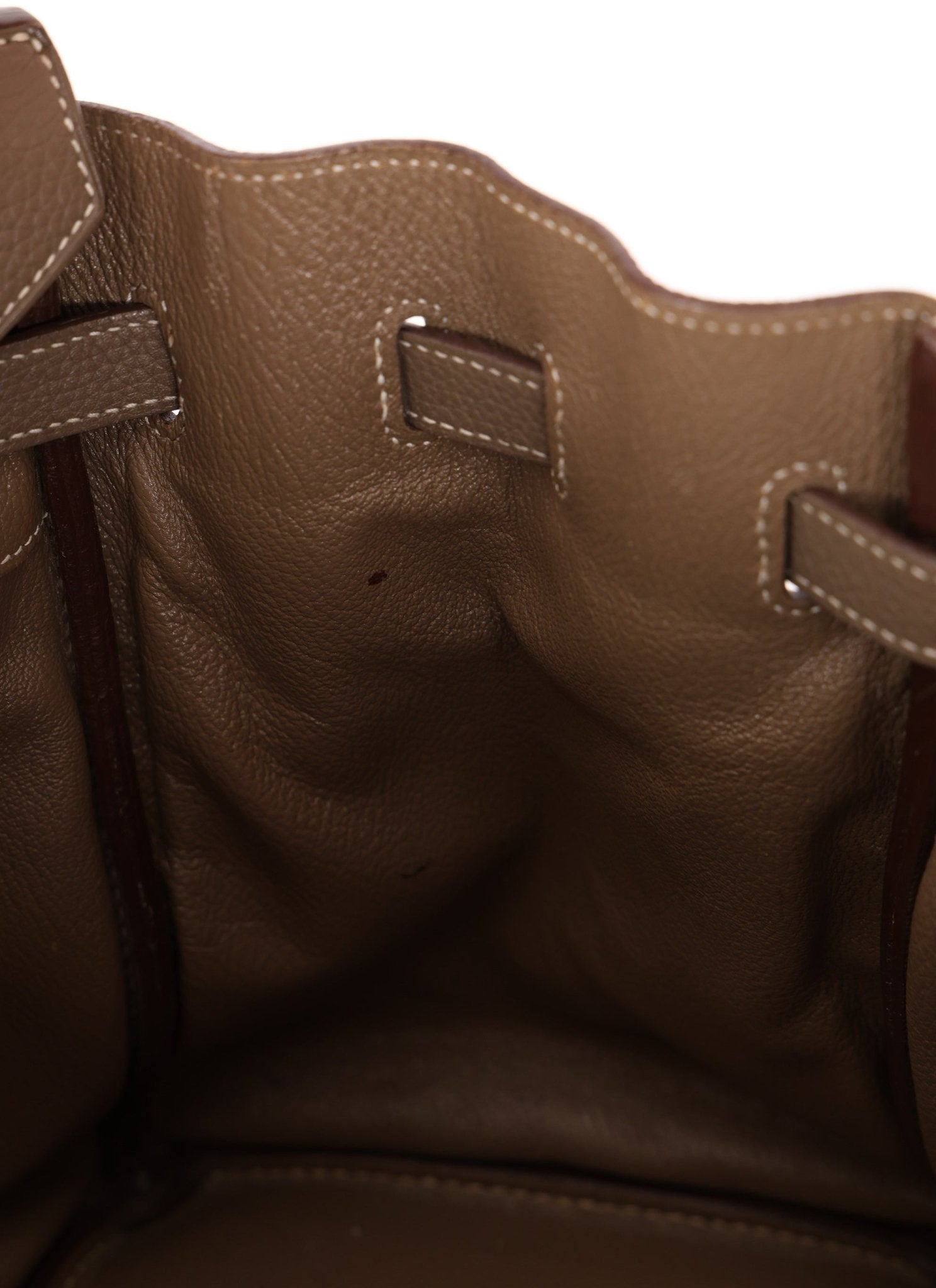 Hermès 2008 Etoupe Clemence Retourne Birkin 35 - FashioNica