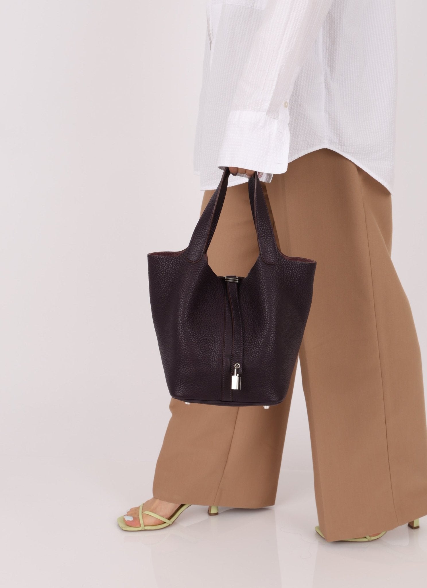 Hermès 2014 Raisin Taurillon Clemence Picotin 22 PHW - FashioNica