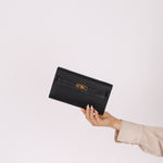 Hermès 2020 Noir Epsom Kelly To Go Wallet with Strap GHW - FashioNica