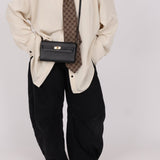 Hermès 2020 Noir Epsom Kelly To Go Wallet with Strap GHW - FashioNica