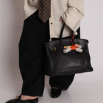 Hermès 2022 Milo Lambskin and Shearling Buddy Bag Charm - FashioNica