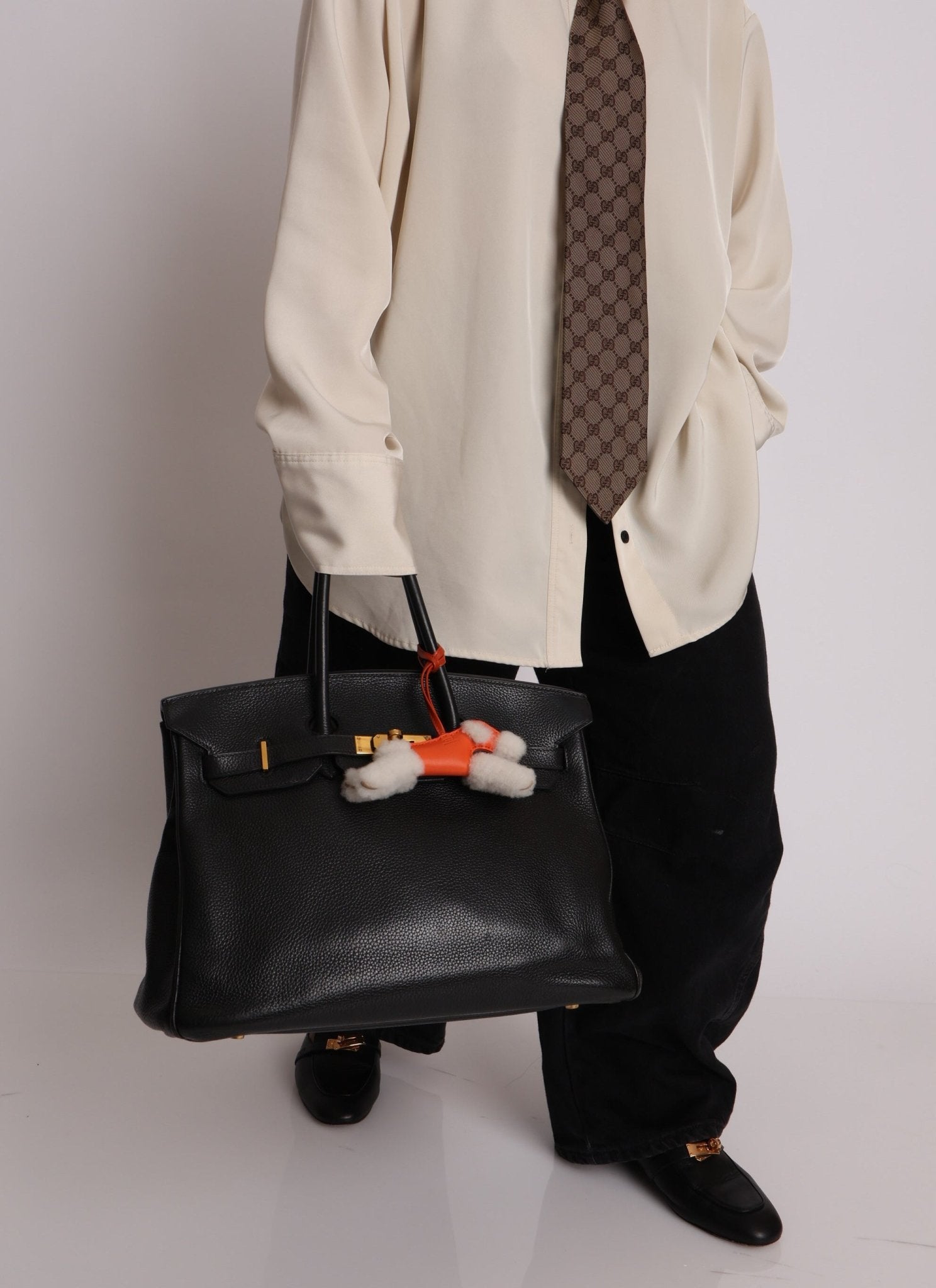 Hermès 2022 Milo Lambskin and Shearling Buddy Bag Charm - FashioNica