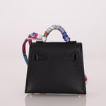 Hermès 2022 Noir Tadelakt Micro Kelly Twilly - FashioNica