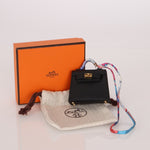 Hermès 2022 Noir Tadelakt Micro Kelly Twilly - FashioNica