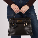 Hermès 2022 Noir Tadelakt Micro Kelly Twilly - FashioNica