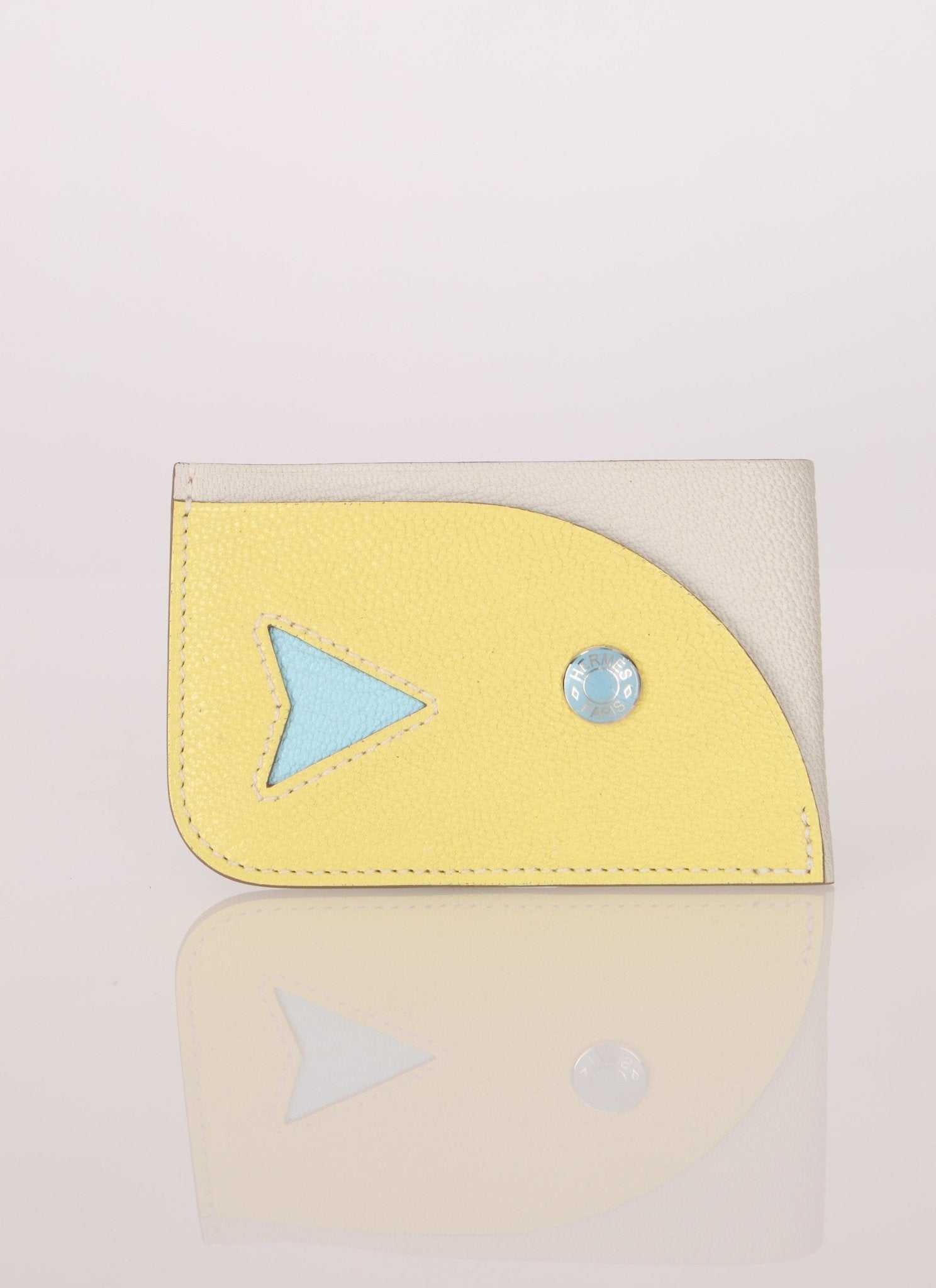 Hermès 2023 Chevre Mysore Poisson Card Holder PHW - FashioNica