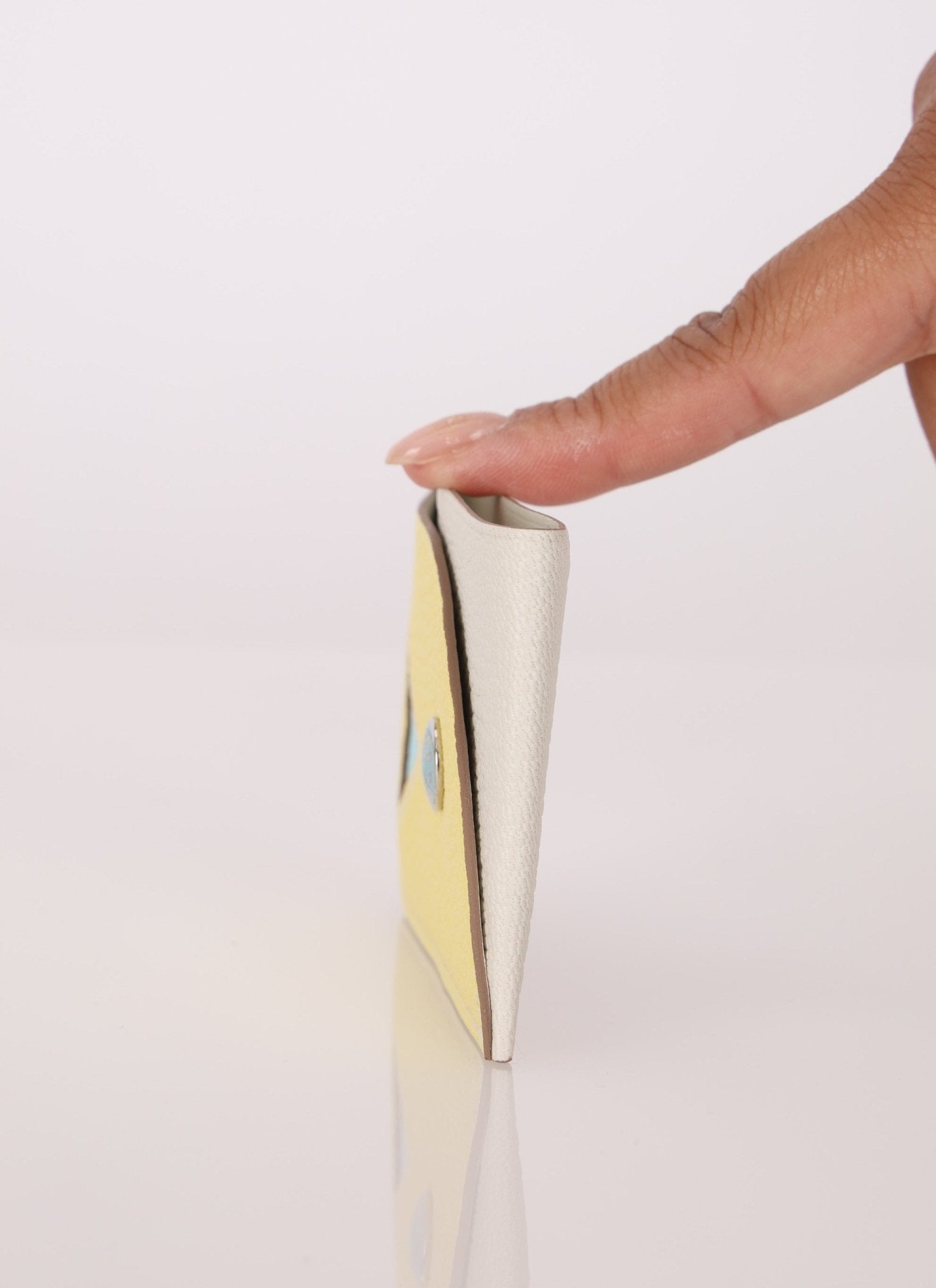 Hermès 2023 Chevre Mysore Poisson Card Holder PHW - FashioNica