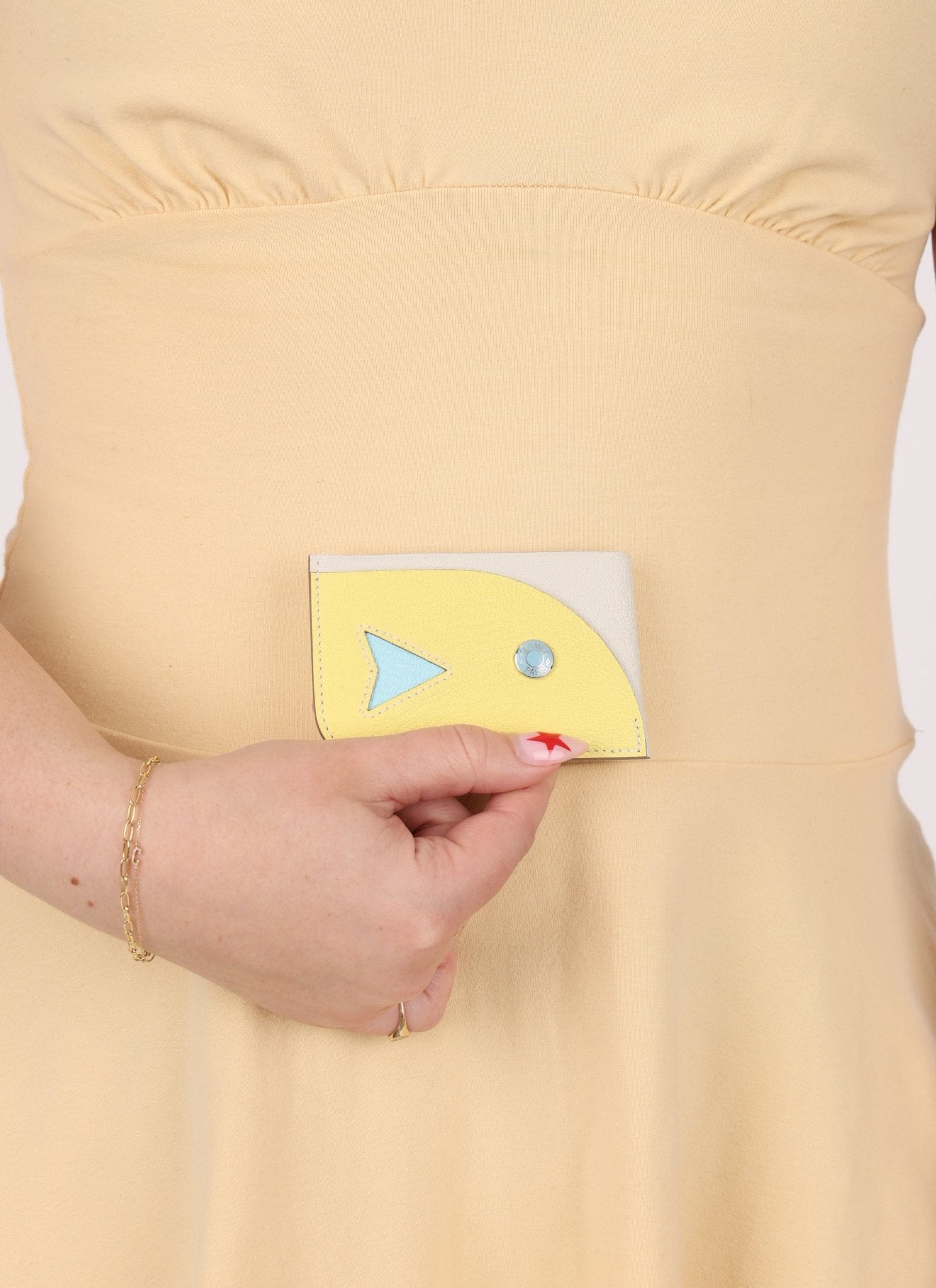 Hermès 2023 Chevre Mysore Poisson Card Holder PHW - FashioNica